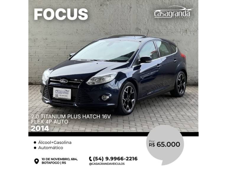 FORD - FOCUS - 2013/2014 - Azul - R$ 65.000,00