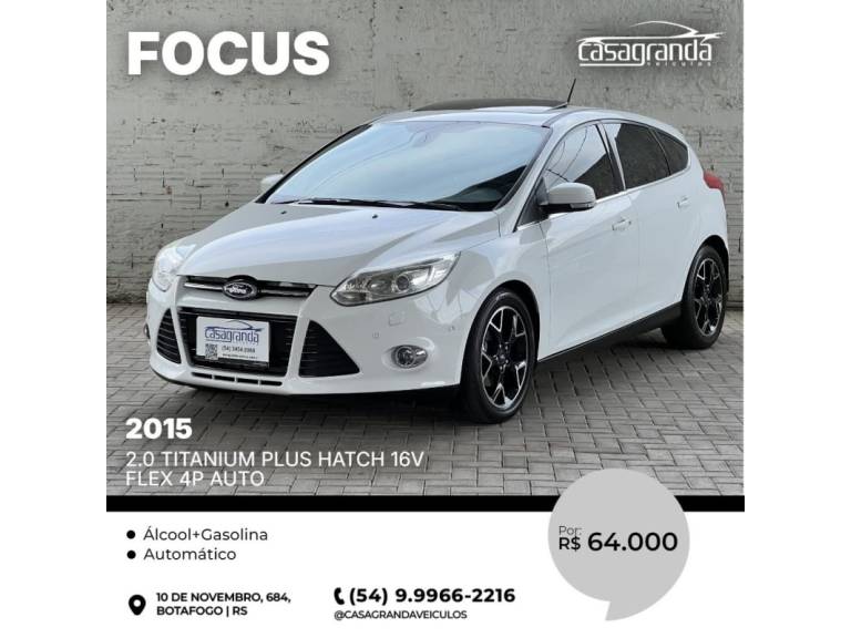 FORD - FOCUS - 2015/2015 - Branca - R$ 64.000,00