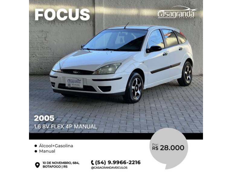 FORD - FOCUS - 2005/2005 - Branca - R$ 28.000,00