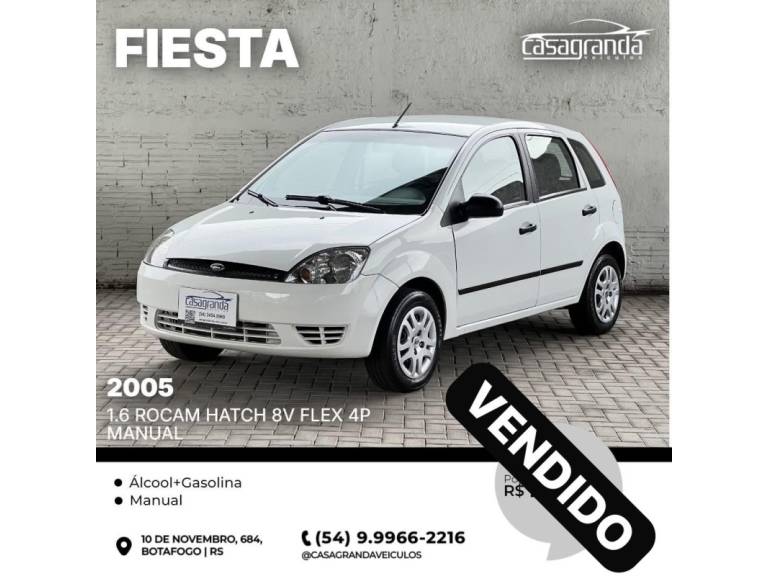 FORD - FIESTA - 2005/2005 - Branca - Sob Consulta