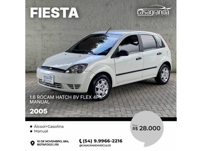 FORD - FIESTA - 2005/2005 - Branca - R$ 28.000,00