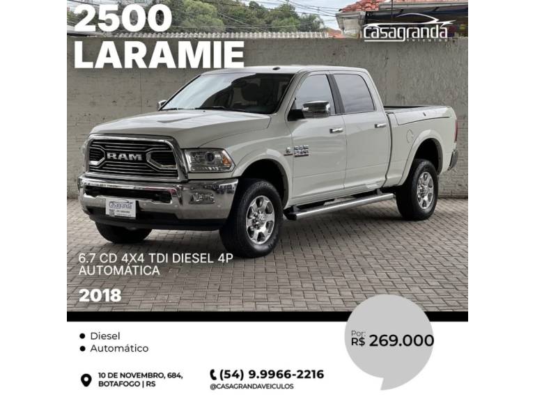RAM - 2500 LARAMIE - 2018/2018 - Branca - R$ 269.000,00