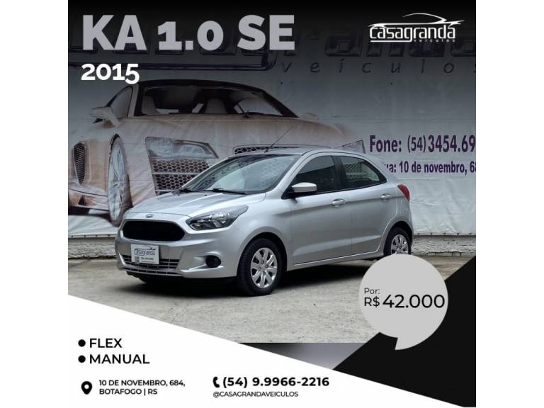 FORD - KA - 2014/2015 - Prata - R$ 42.000,00