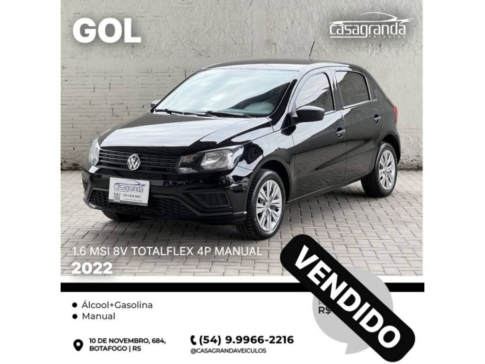 VOLKSWAGEN - GOL - 2021/2022 - Preta - Sob Consulta