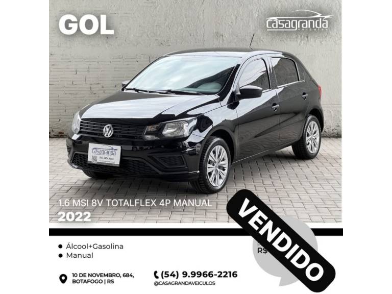 VOLKSWAGEN - GOL - 2021/2022 - Preta - Sob Consulta