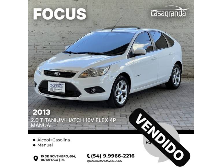 FORD - FOCUS - 2013/2013 - Branca - Sob Consulta