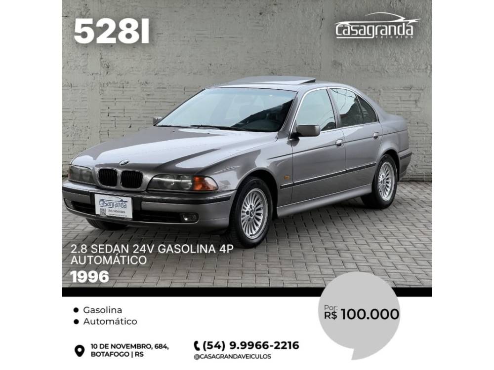 BMW - 528I - 1996/1996 - Prata - R$ 100.000,00