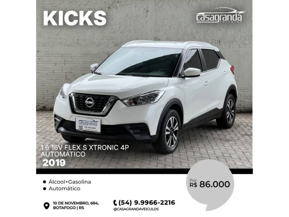 NISSAN - KICKS - 2019/2019 - Branca - R$ 86.000,00