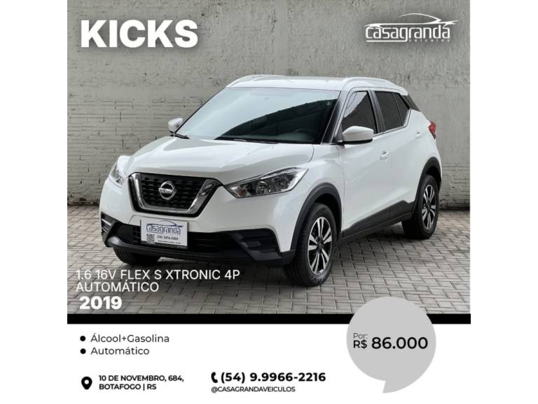 NISSAN - KICKS - 2019/2019 - Branca - R$ 86.000,00