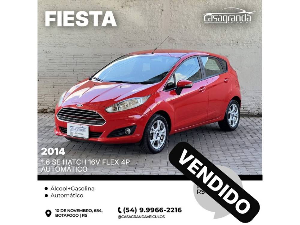 FORD - FIESTA - 2013/2014 - Vermelha - Sob Consulta