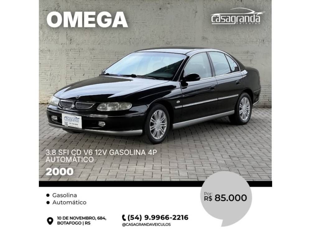 CHEVROLET - OMEGA - 2000/2000 - Preta - R$ 85.000,00