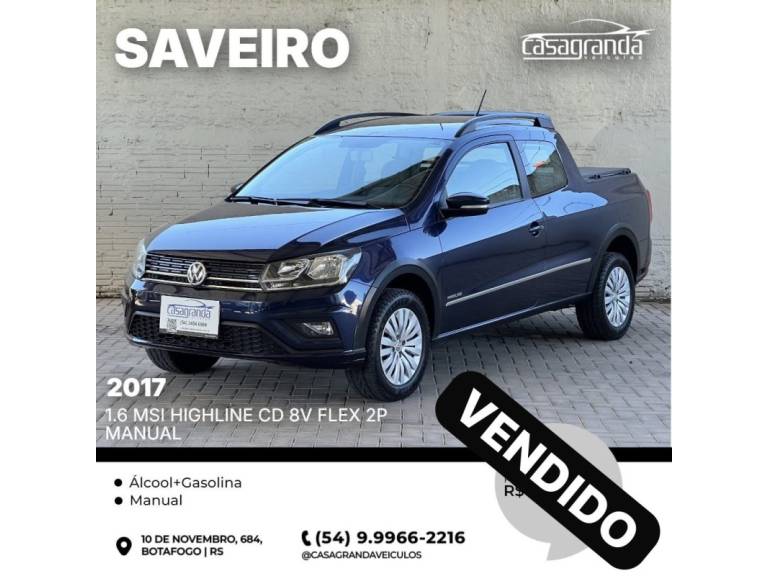 VOLKSWAGEN - SAVEIRO - 2017/2017 - Azul - Sob Consulta
