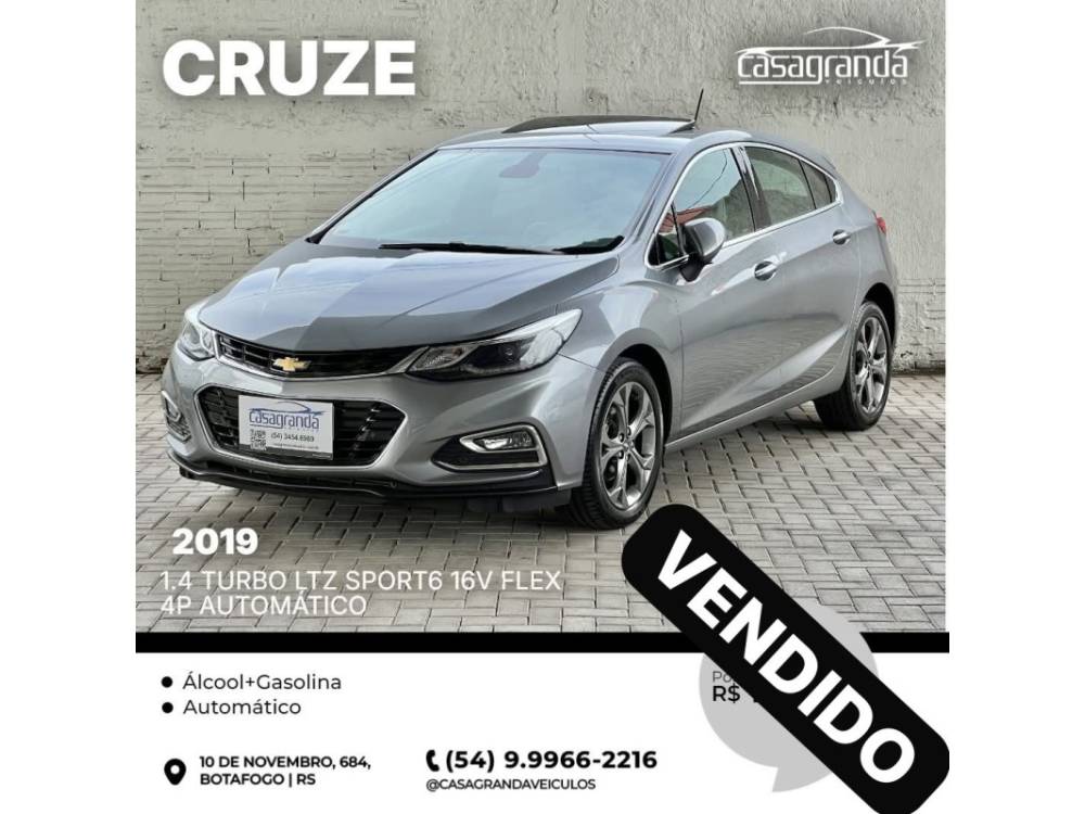 CHEVROLET - CRUZE - 2019/2019 - Cinza - Sob Consulta