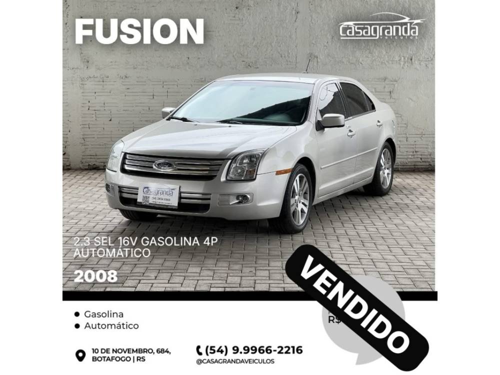 FORD - FUSION - 2008/2008 - Prata - Sob Consulta