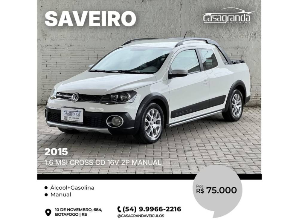 VOLKSWAGEN - SAVEIRO - 2014/2015 - Branca - R$ 75.000,00
