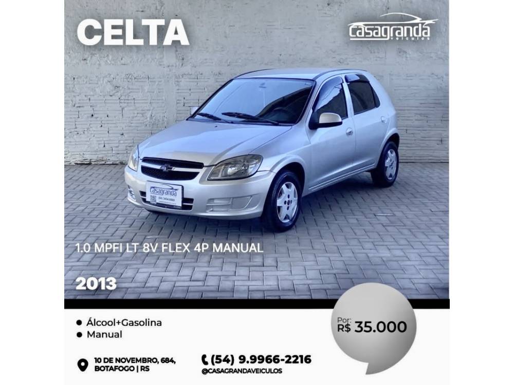 CHEVROLET - CELTA - 2013/2013 - Prata - R$ 35.000,00