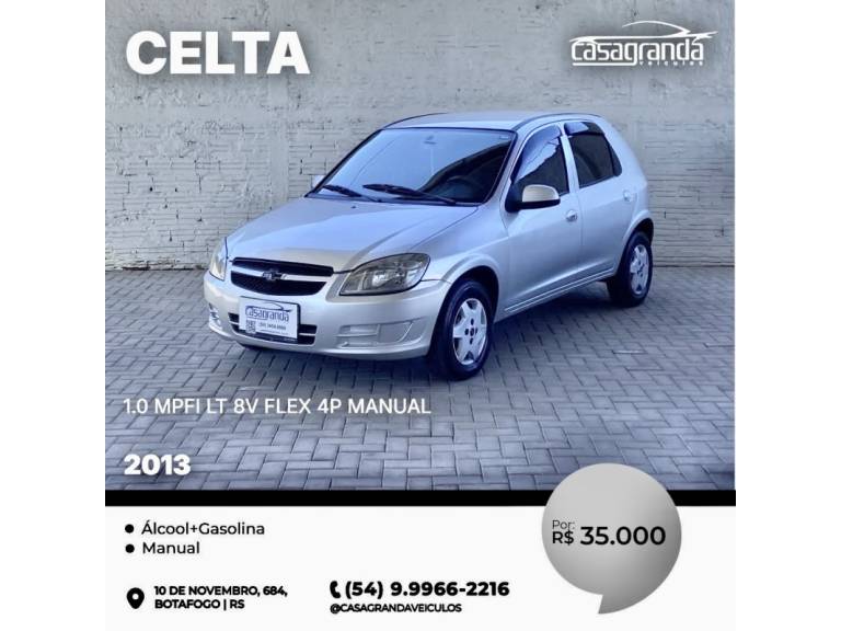CHEVROLET - CELTA - 2013/2013 - Prata - R$ 35.000,00