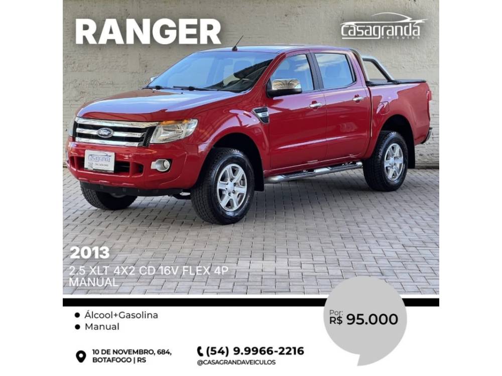 FORD - RANGER - 2013/2013 - Vermelha - R$ 95.000,00